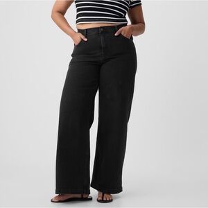 GAP Black Wide Leg Flare Jeans